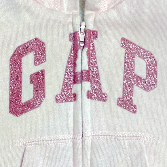 Baby Cozy Gap Logo Sherpa Hoodie | Size: 3-6 Months | Pink Glitter Logo - Picture 6 of 9
